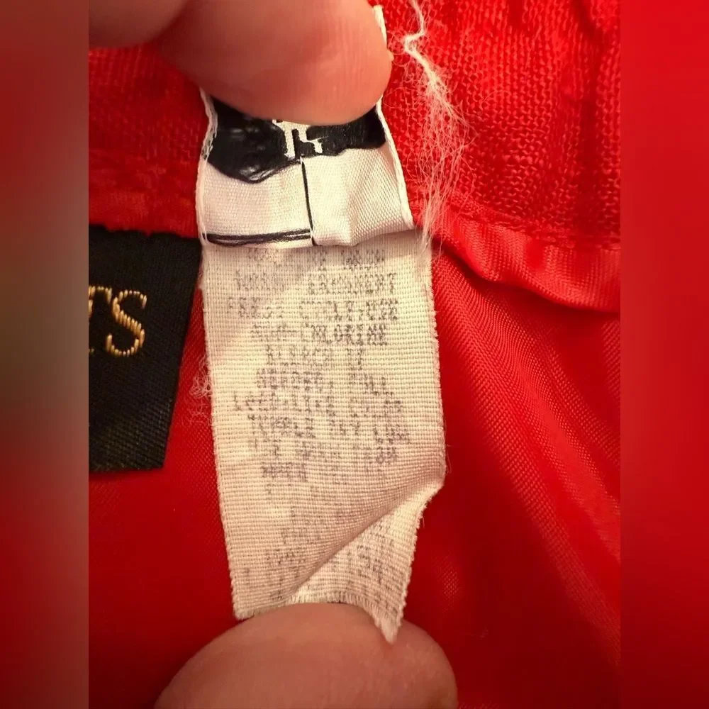 Vintage Requirements red pencil skirt with slit size 12 - Picture 4 of 10